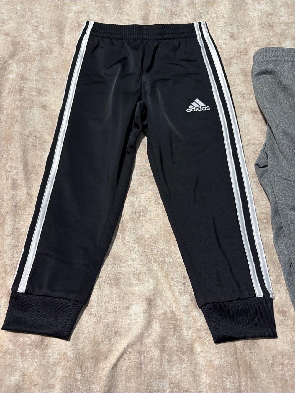 adidas Kids Black & Gray Jogger Pants with Side Stripes Bundle - Picture 2 of 2